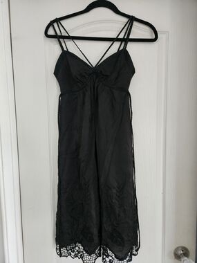 Voom by Joy Han Chocolate Brown And Black Mini Dress